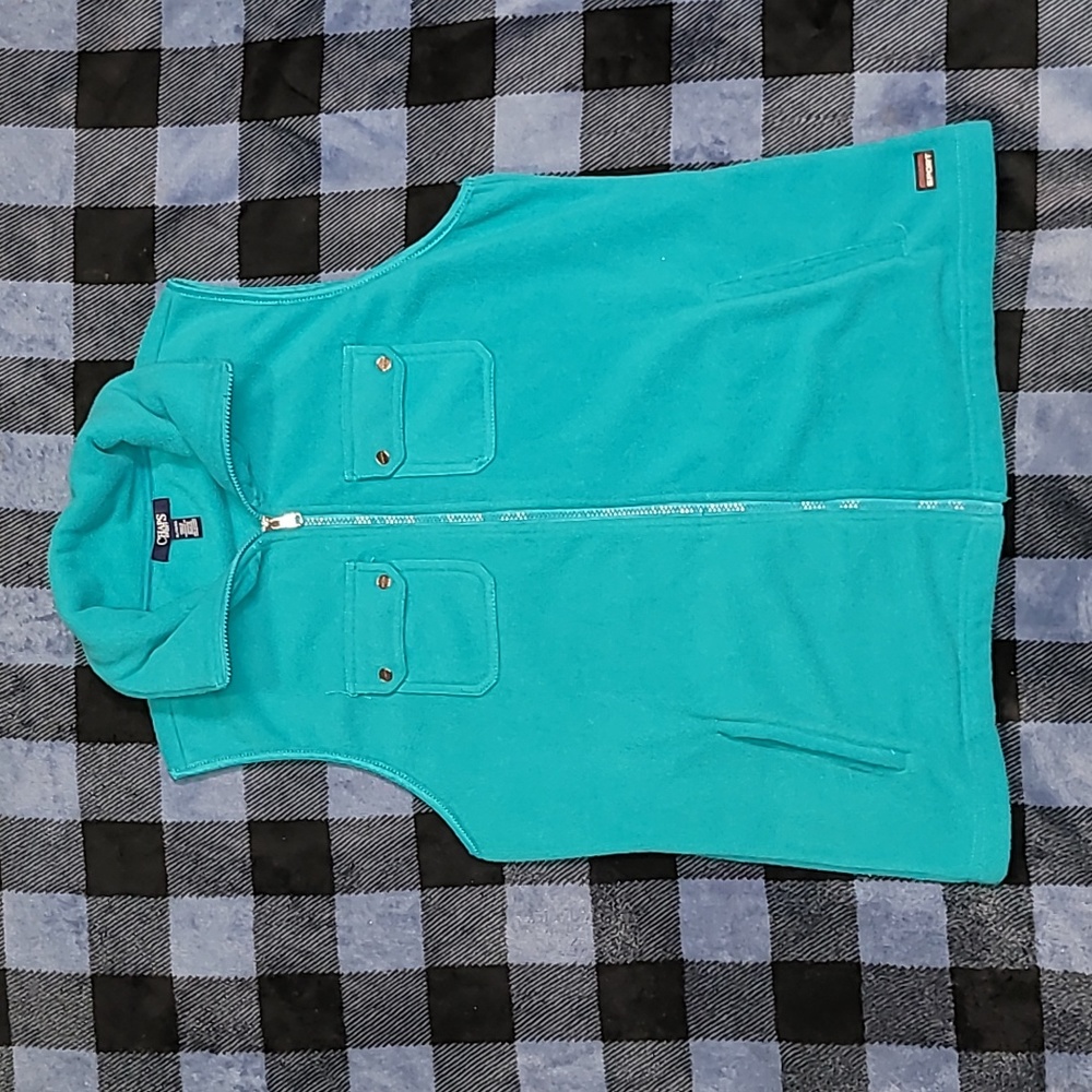 Vintage. 90s. CHAPS SPORT. Full-zip fleece vest. Like-new.  Women's size XL